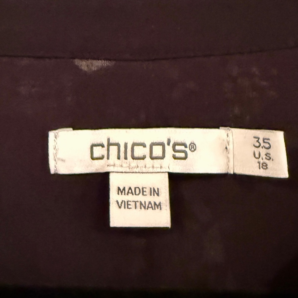 Chicos black eyelet dress sz 3.5 - Picture 2 of 2